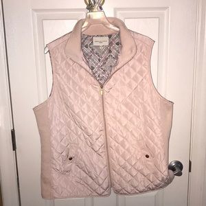 Light pink quilted vest